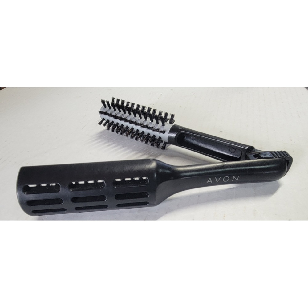 Avon Folding Travel Hair Brush Dual Sided Round Vented Compact Styling Tool
